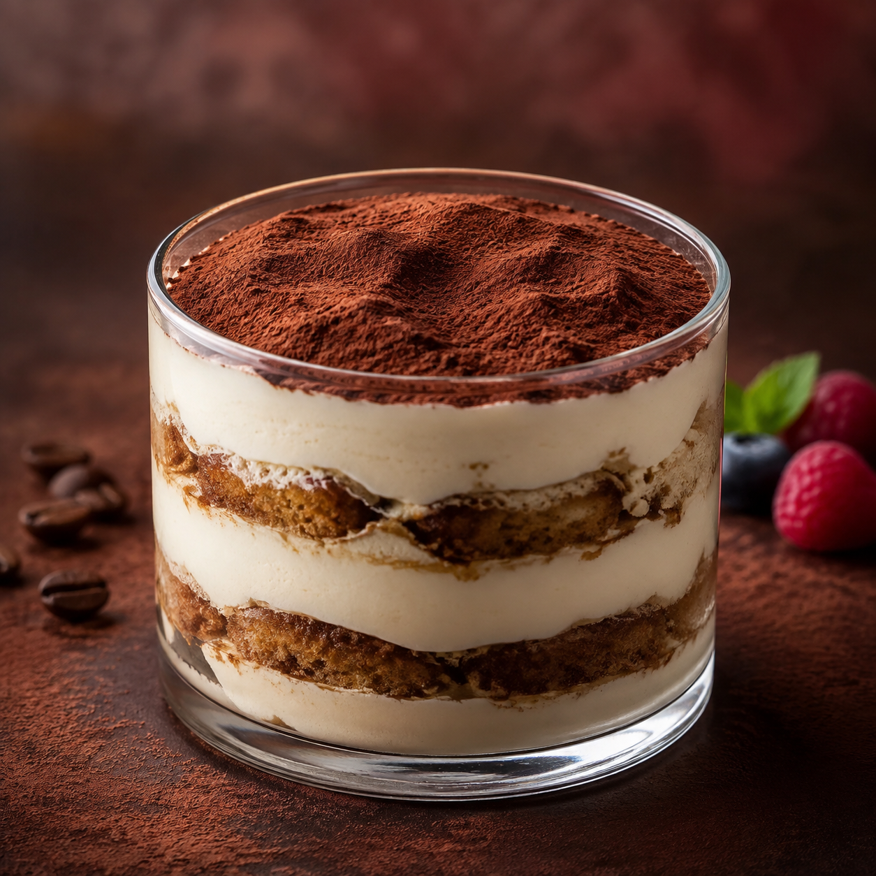 Kakao kaplı katmanlı Su'Em tiramisu tatlısı